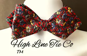 Reversible Vintage Silk Self-Tie Bow Tie