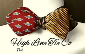 Reversible Vintage Silk Self-Tie Bow Tie