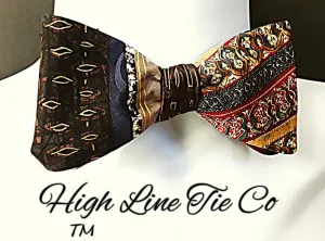 Reversible Vintage Silk Self-Tie Bow Tie