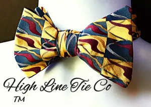 Reversible Vintage Silk Self-Tie Bow Tie