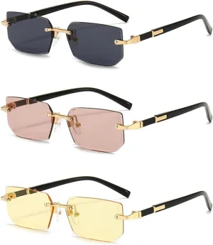Rimless Sunglasses Women Men Shades Sun Glasses For Female Male Summer Traveling