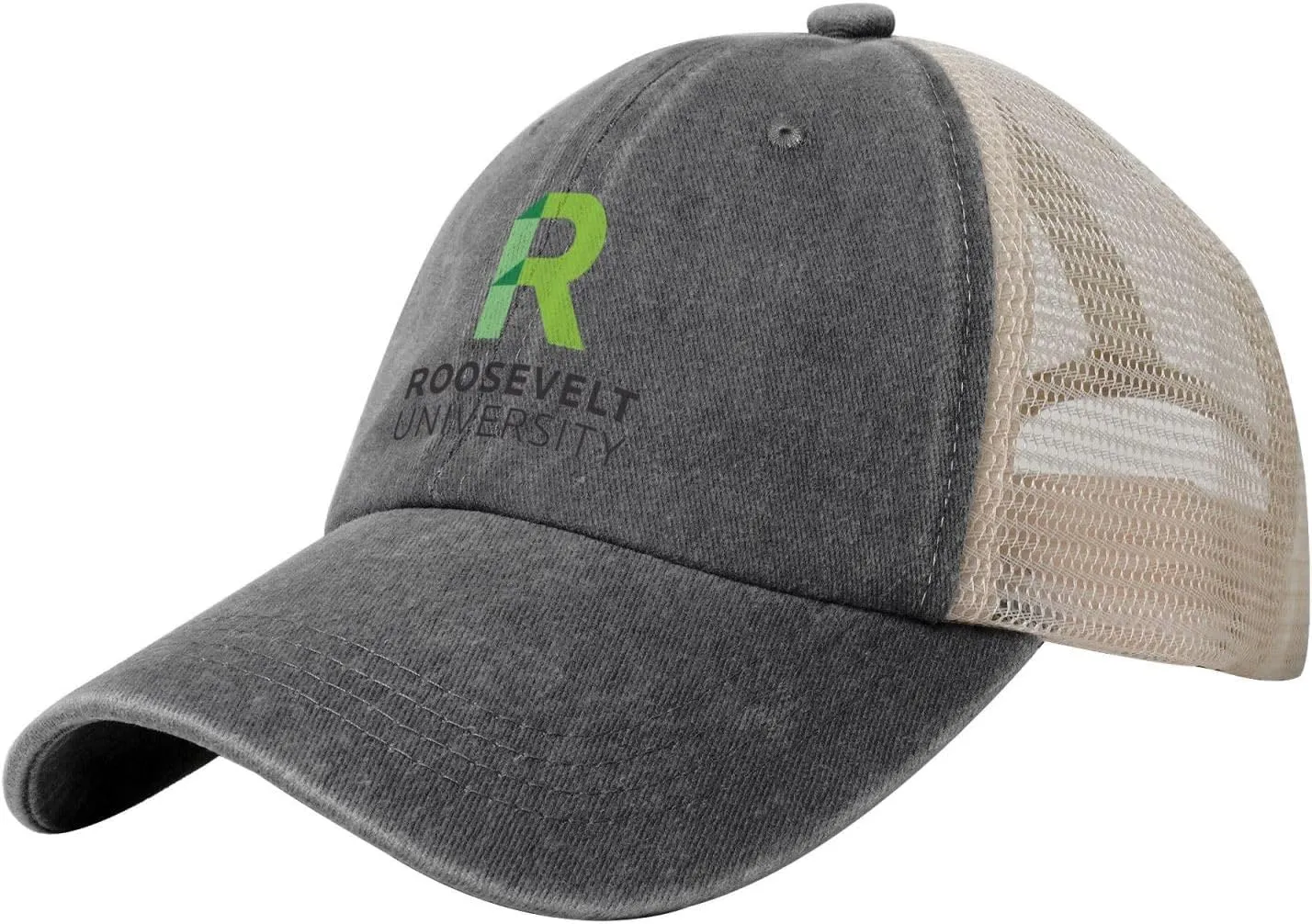 Roosevelt University Hat Adjustable Athletic Vintage Washed Distressed Mesh Baseball Cap