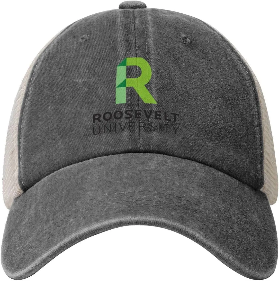 Roosevelt University Hat Adjustable Athletic Vintage Washed Distressed Mesh Baseball Cap