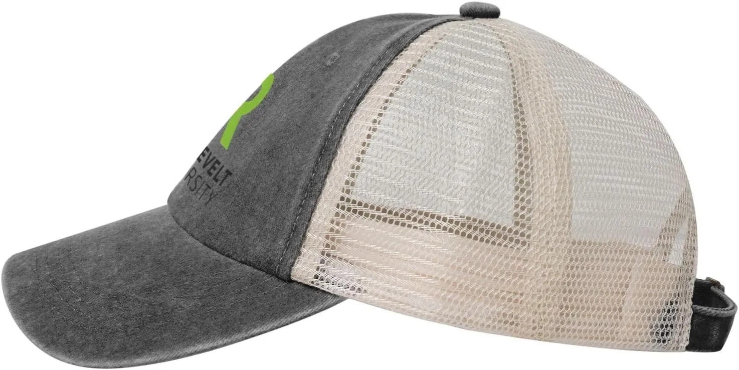 Roosevelt University Hat Adjustable Athletic Vintage Washed Distressed Mesh Baseball Cap