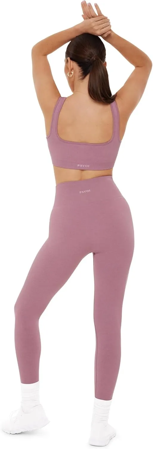 Seamless Scrunch Butt Leggings | High Waisted Compression Sculpting Women Full Length Workout Pants | SculptForm