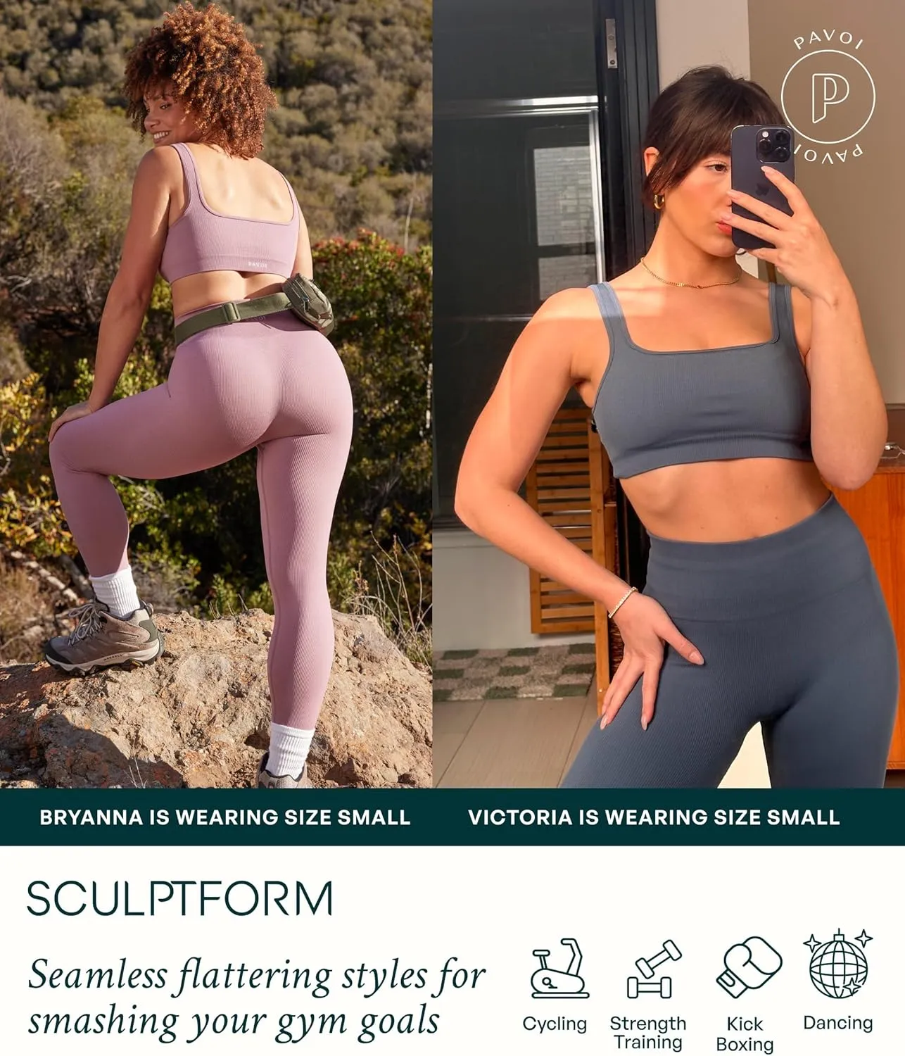 Seamless Scrunch Butt Leggings | High Waisted Compression Sculpting Women Full Length Workout Pants | SculptForm
