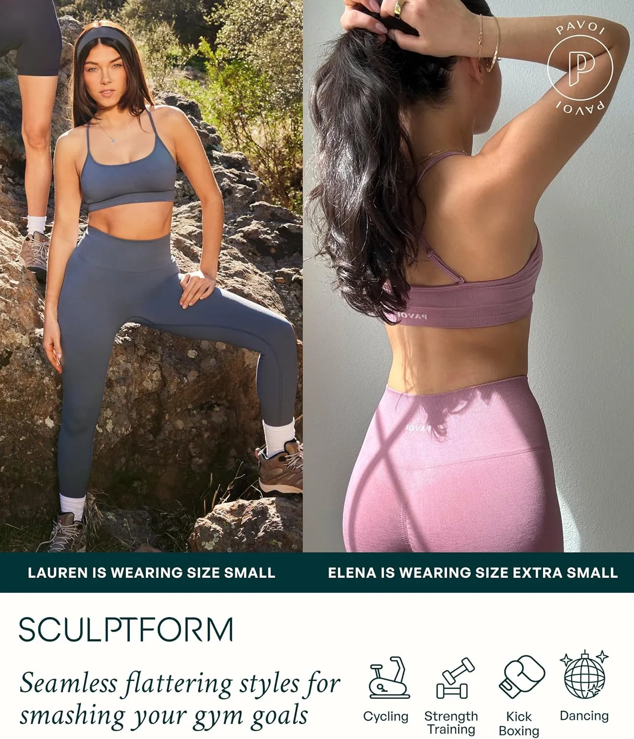 Seamless Scrunch Butt Leggings | High Waisted Compression Sculpting Women Full Length Workout Pants | SculptForm