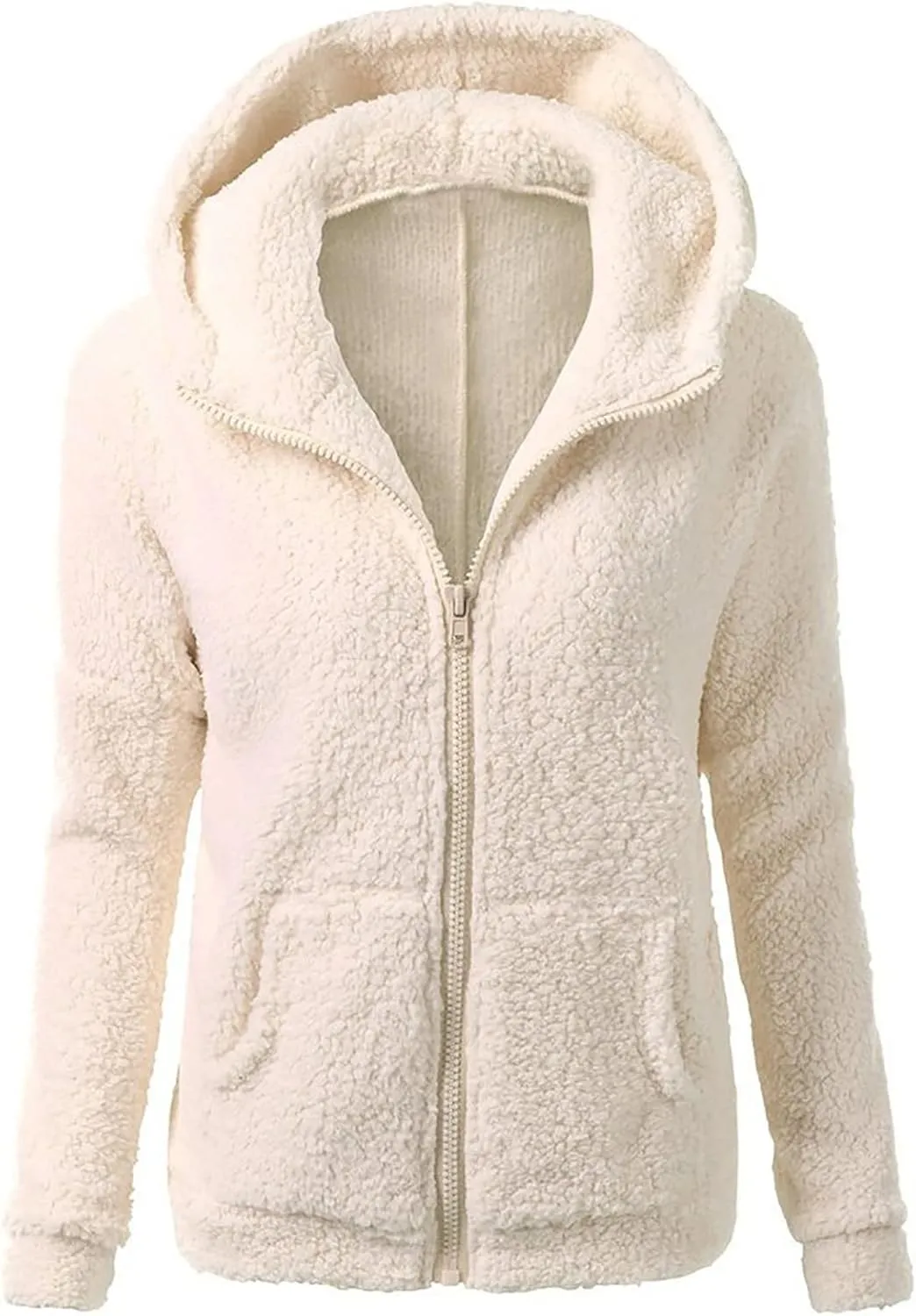 Sherpa Lined Jacket Women 2023 Fashion Casual Sleeveless Drawstring Zip Up Vest Hoodies Fall Winter Sweatshirts Jackets