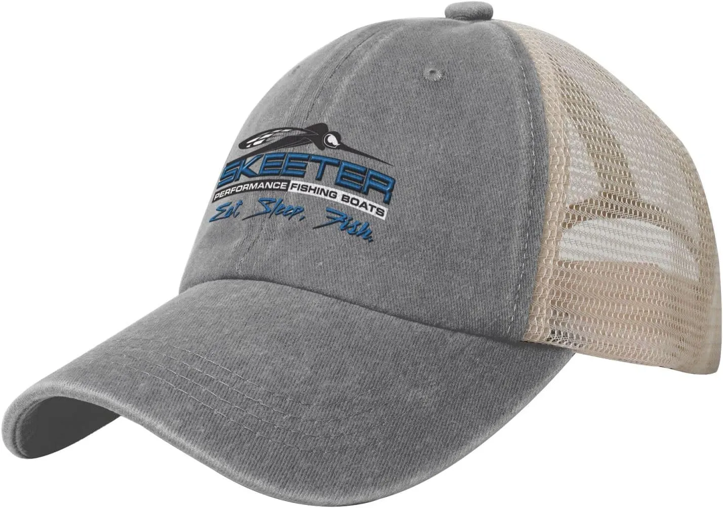 Skeeter Baseball Cap Sport Vintage Washed Mesh Baseball Cap