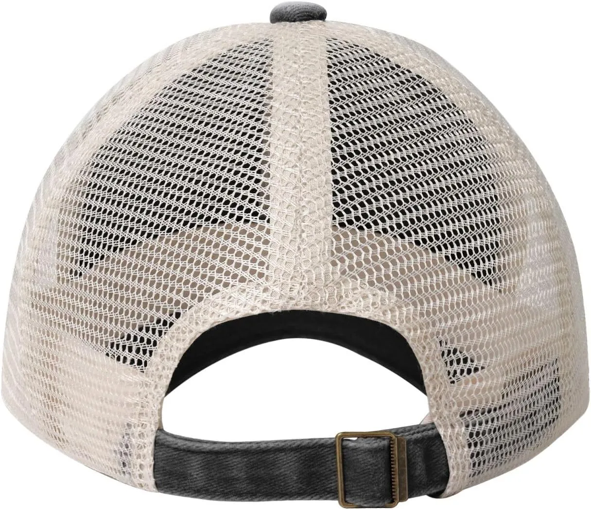 Snap On Hat Adjustable Athletic Vintage Washed Distressed Mesh Baseball Cap