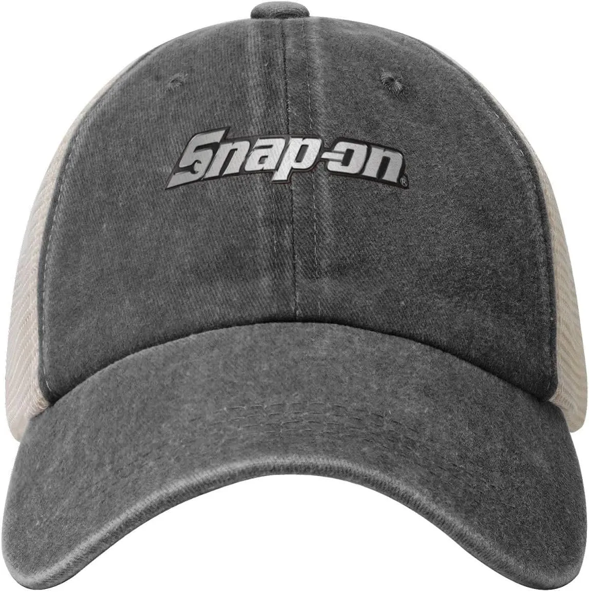 Snap On Hat Adjustable Athletic Vintage Washed Distressed Mesh Baseball Cap