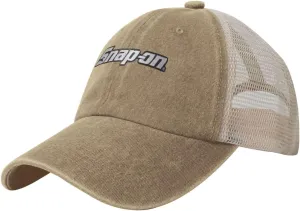 Snap On Hat Adjustable Athletic Vintage Washed Distressed Mesh Baseball Cap