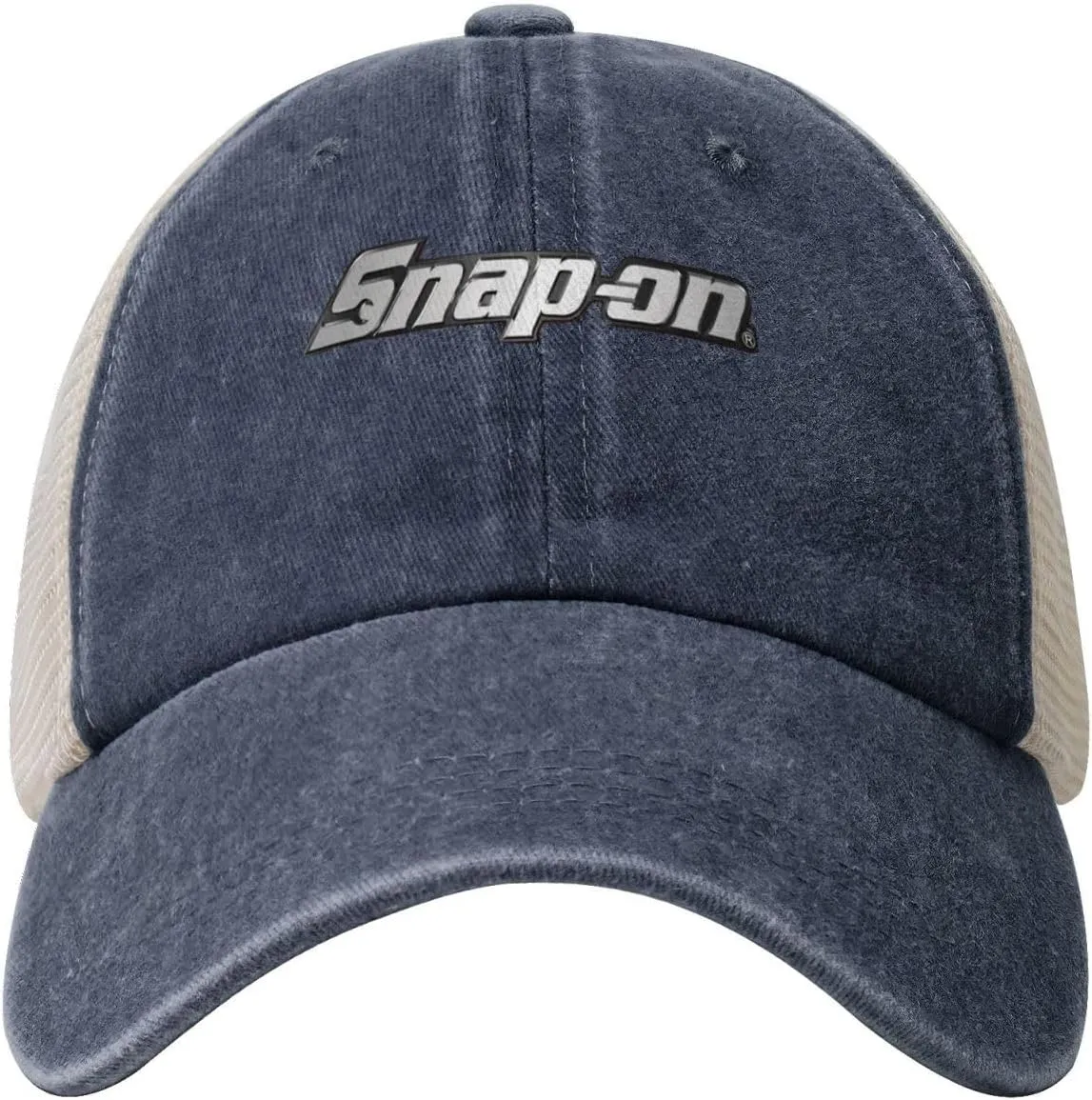 Snap On Hat Adjustable Athletic Vintage Washed Distressed Mesh Baseball Cap