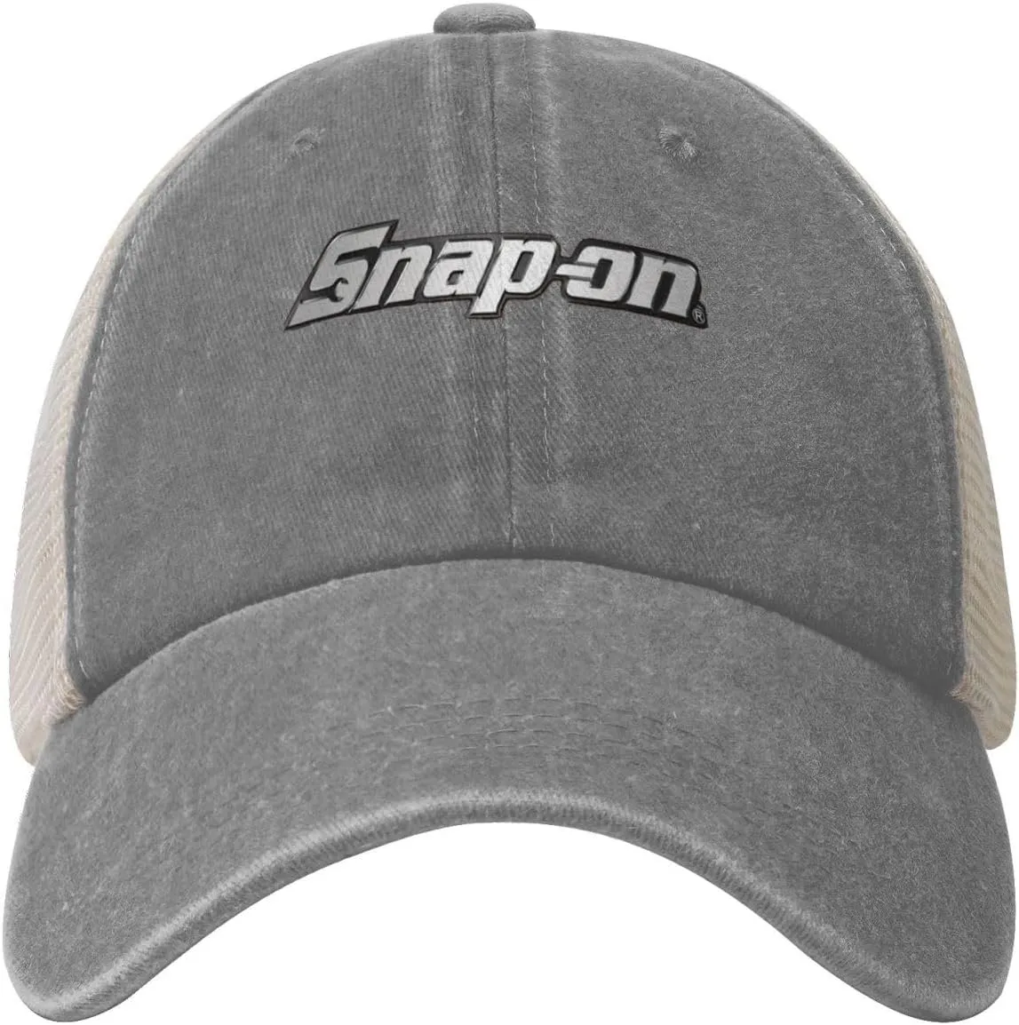 Snap On Hat Adjustable Athletic Vintage Washed Distressed Mesh Baseball Cap