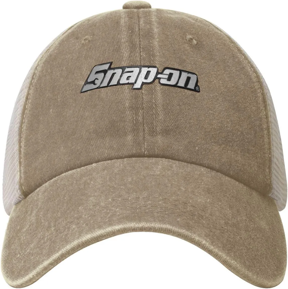 Snap On Hat Adjustable Athletic Vintage Washed Distressed Mesh Baseball Cap