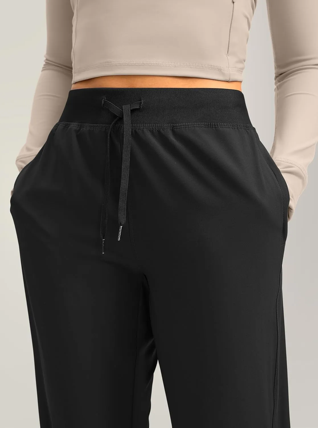 Soothfeel Women's Joggers with Zipper Pockets Lightweight Running Gym Travel Casual Workout Athletic Joggers Pants for Women