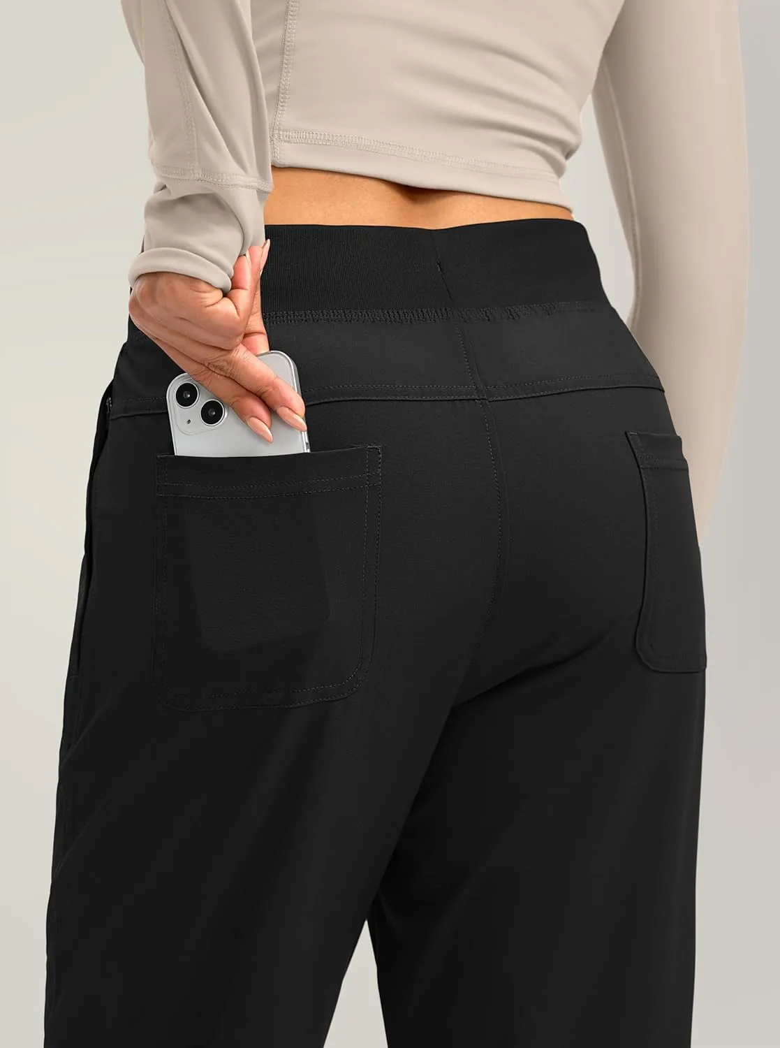 Soothfeel Women's Joggers with Zipper Pockets Lightweight Running Gym Travel Casual Workout Athletic Joggers Pants for Women