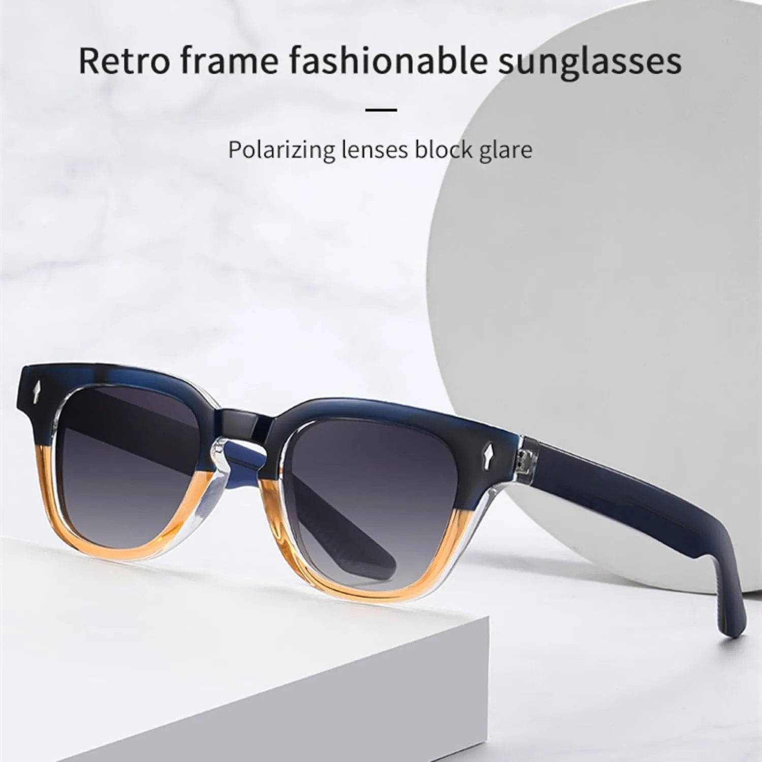 Sunglasses for Women Men Uv400 Acetate Frame Driving Camping Party Shade