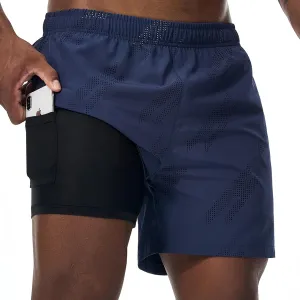 Surenow Mens Running Shorts Quick Dry Athletic Shorts Workout Gym Shorts Outdoor Sports Shorts for Men with Liner Training