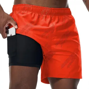 Surenow Mens Running Shorts Quick Dry Athletic Shorts Workout Gym Shorts Outdoor Sports Shorts for Men with Liner Training