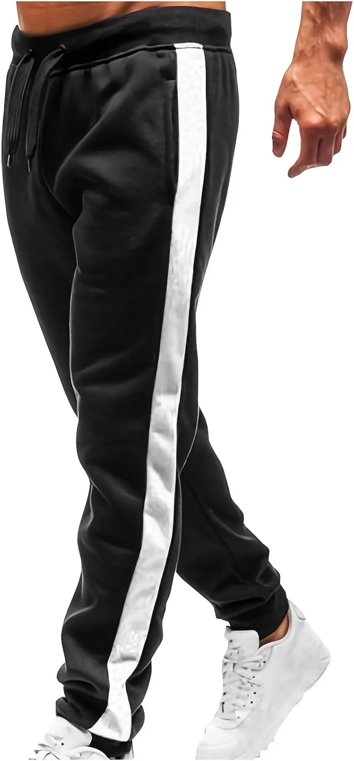 Sweatpants for Men Lightweight Lounge Casual Elastic Bottom Joggers Spring Summer Baggy Drawstring Athletic Pants
