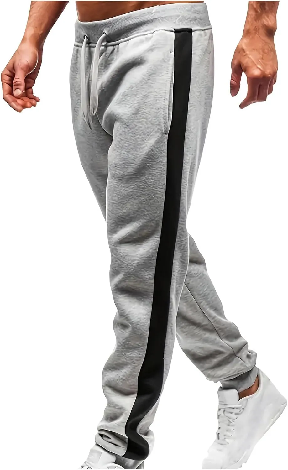 Sweatpants for Men Lightweight Lounge Casual Elastic Bottom Joggers Spring Summer Baggy Drawstring Athletic Pants