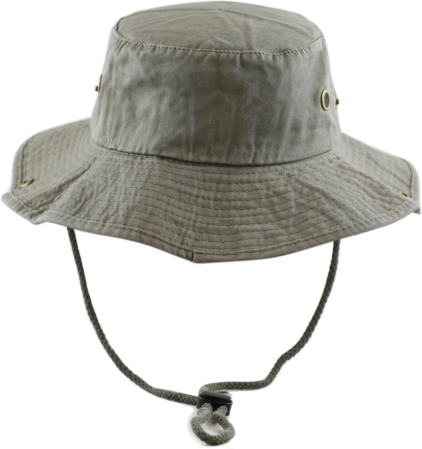 The Hat Depot Cotton Stone-Washed Safari Wide Brim Foldable Double-Sided Sun Boonie Bucket Hat