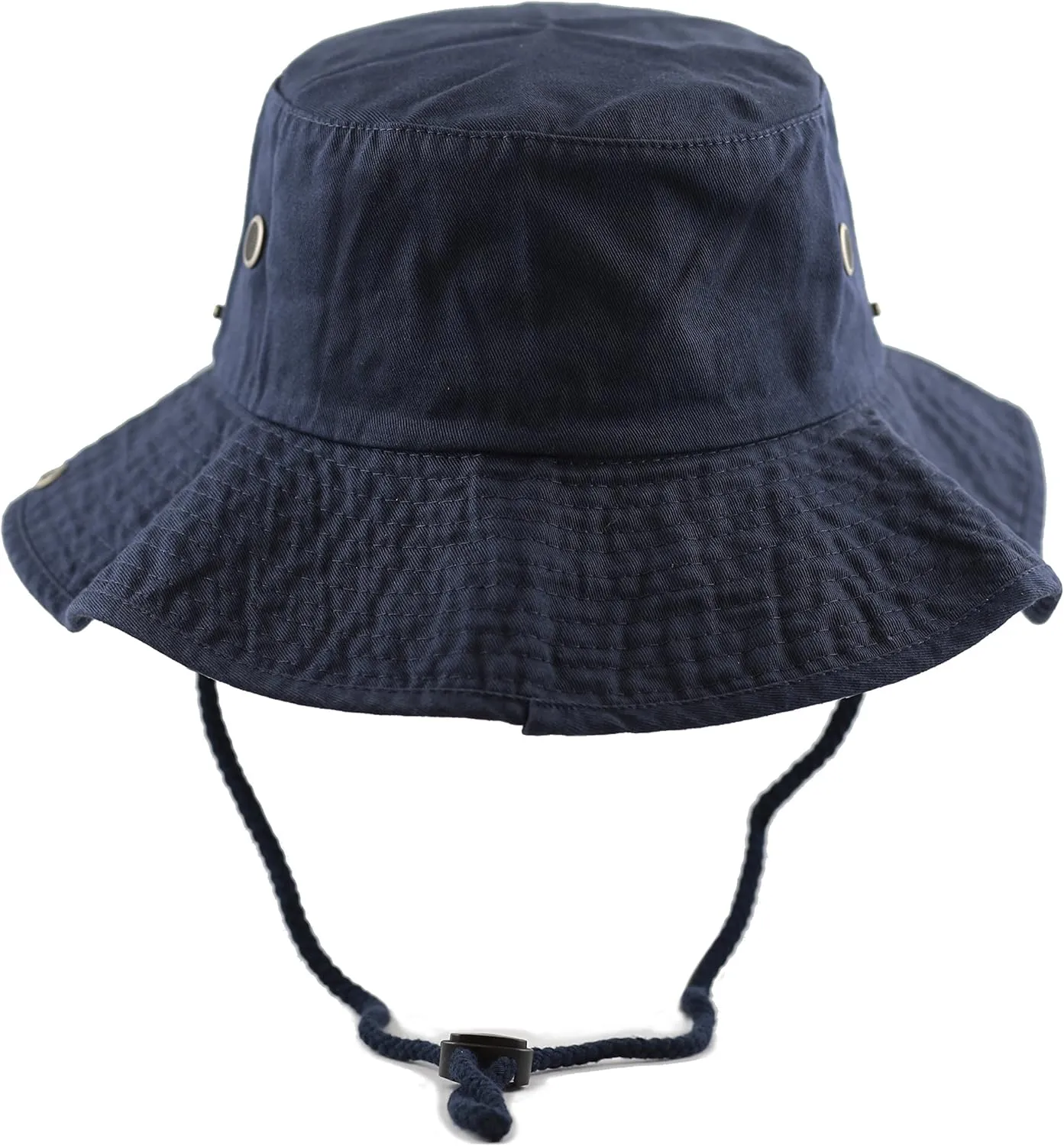 The Hat Depot Cotton Stone-Washed Safari Wide Brim Foldable Double-Sided Sun Boonie Bucket Hat