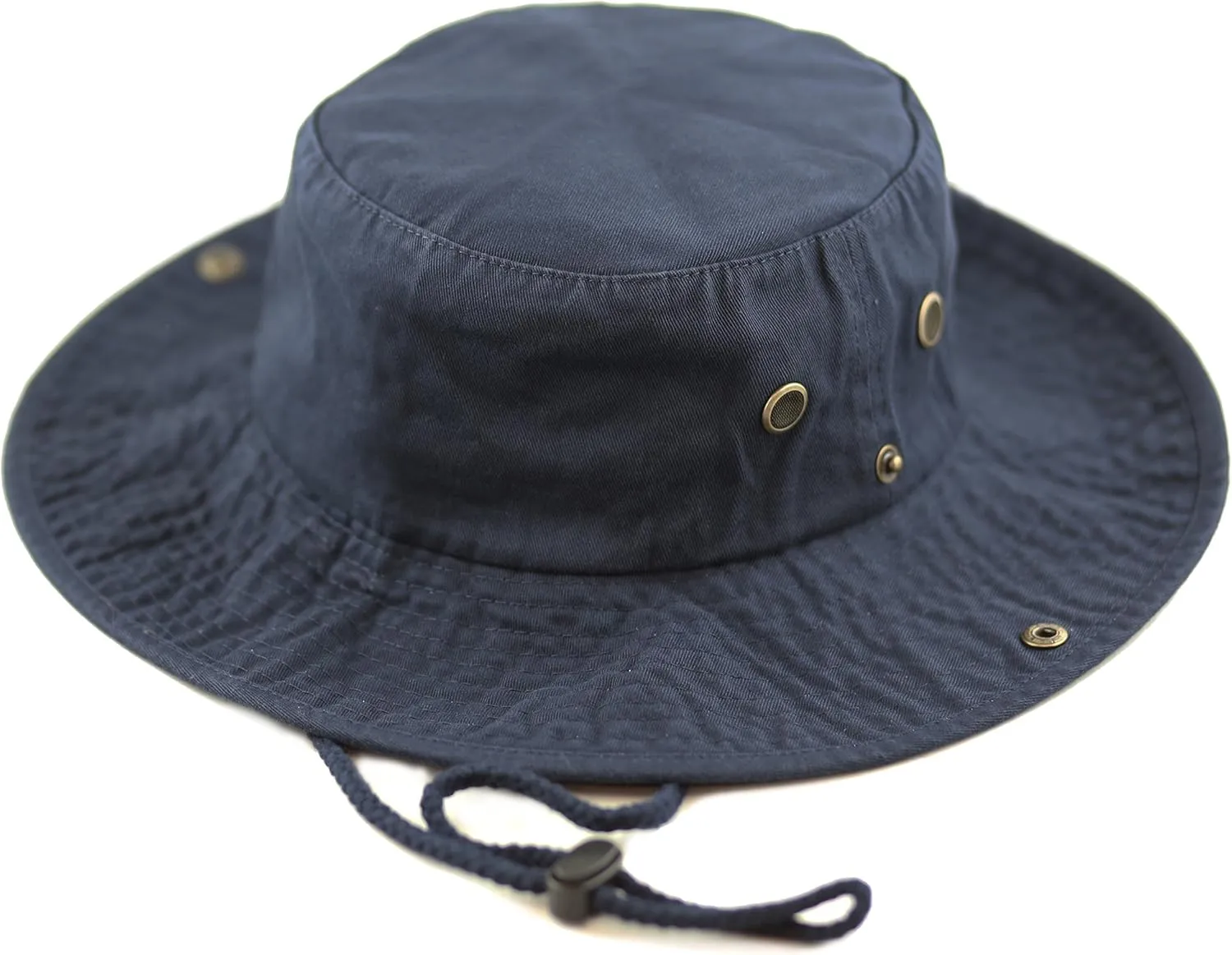 The Hat Depot Cotton Stone-Washed Safari Wide Brim Foldable Double-Sided Sun Boonie Bucket Hat