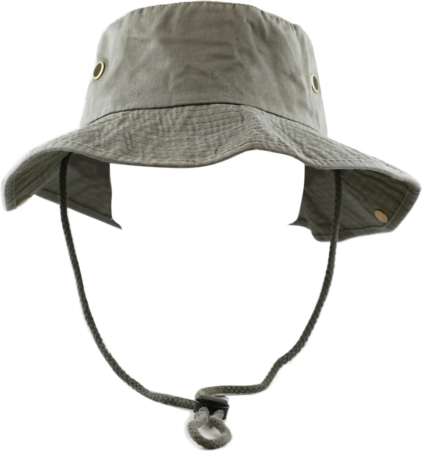 The Hat Depot Cotton Stone-Washed Safari Wide Brim Foldable Double-Sided Sun Boonie Bucket Hat