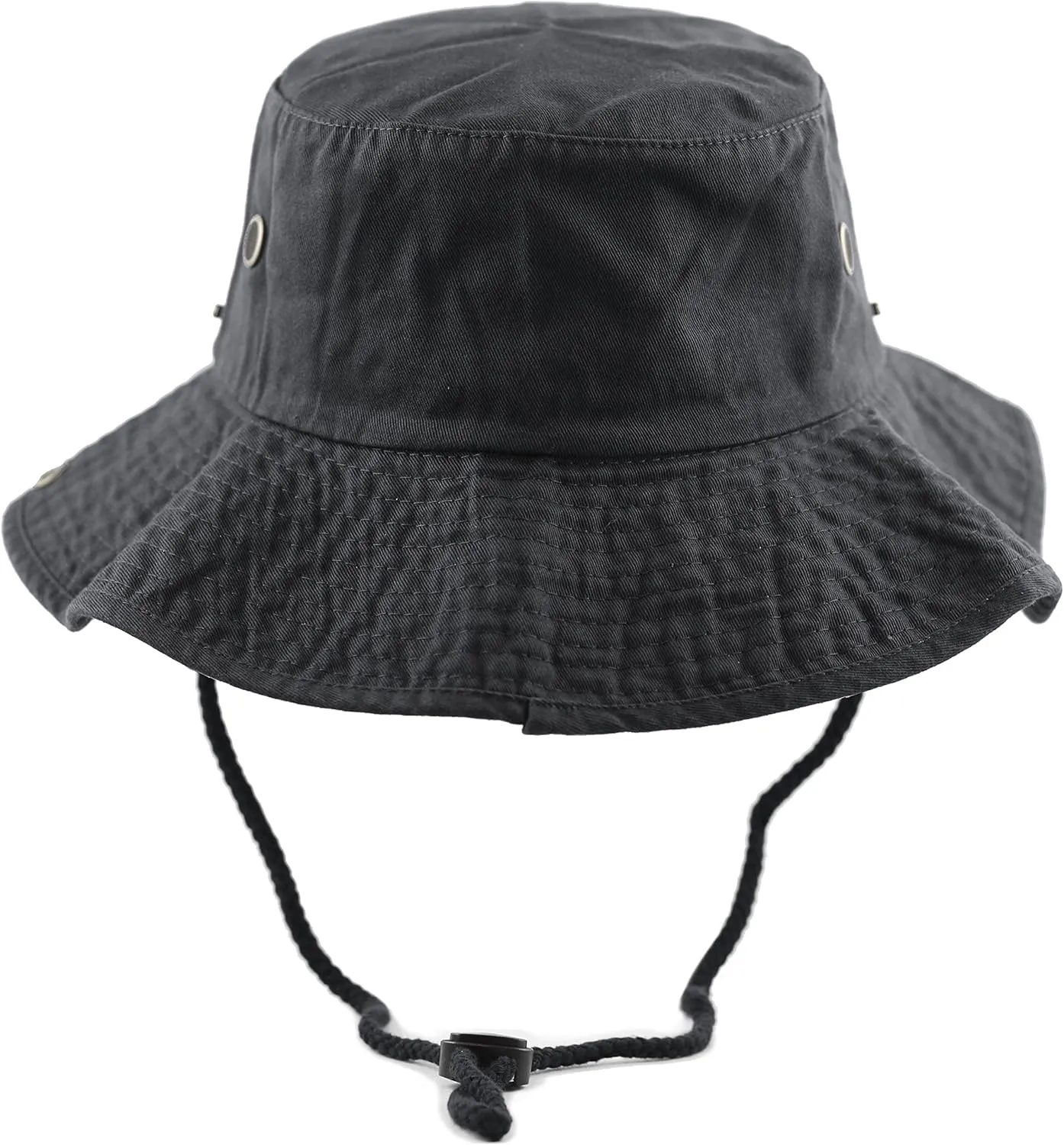 The Hat Depot Cotton Stone-Washed Safari Wide Brim Foldable Double-Sided Sun Boonie Bucket Hat