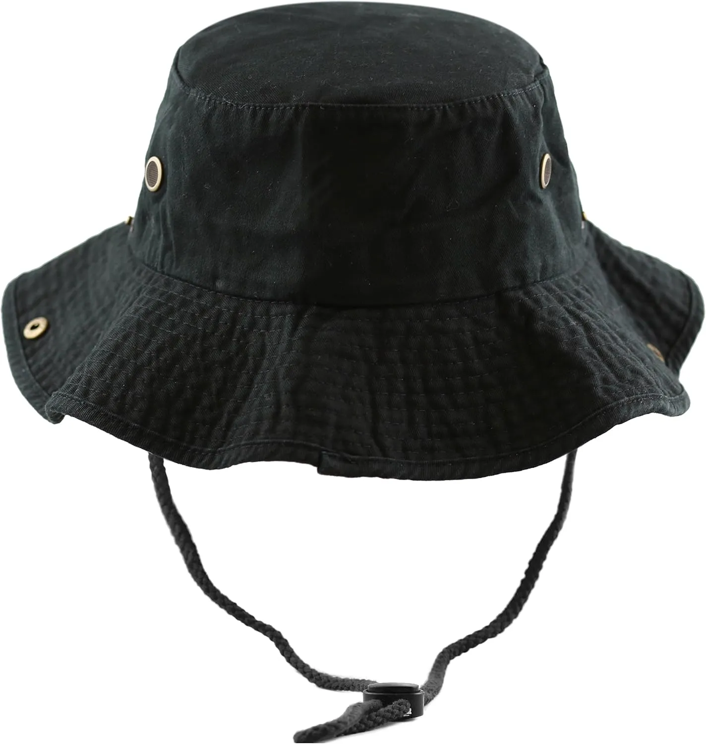 The Hat Depot Cotton Stone-Washed Safari Wide Brim Foldable Double-Sided Sun Boonie Bucket Hat