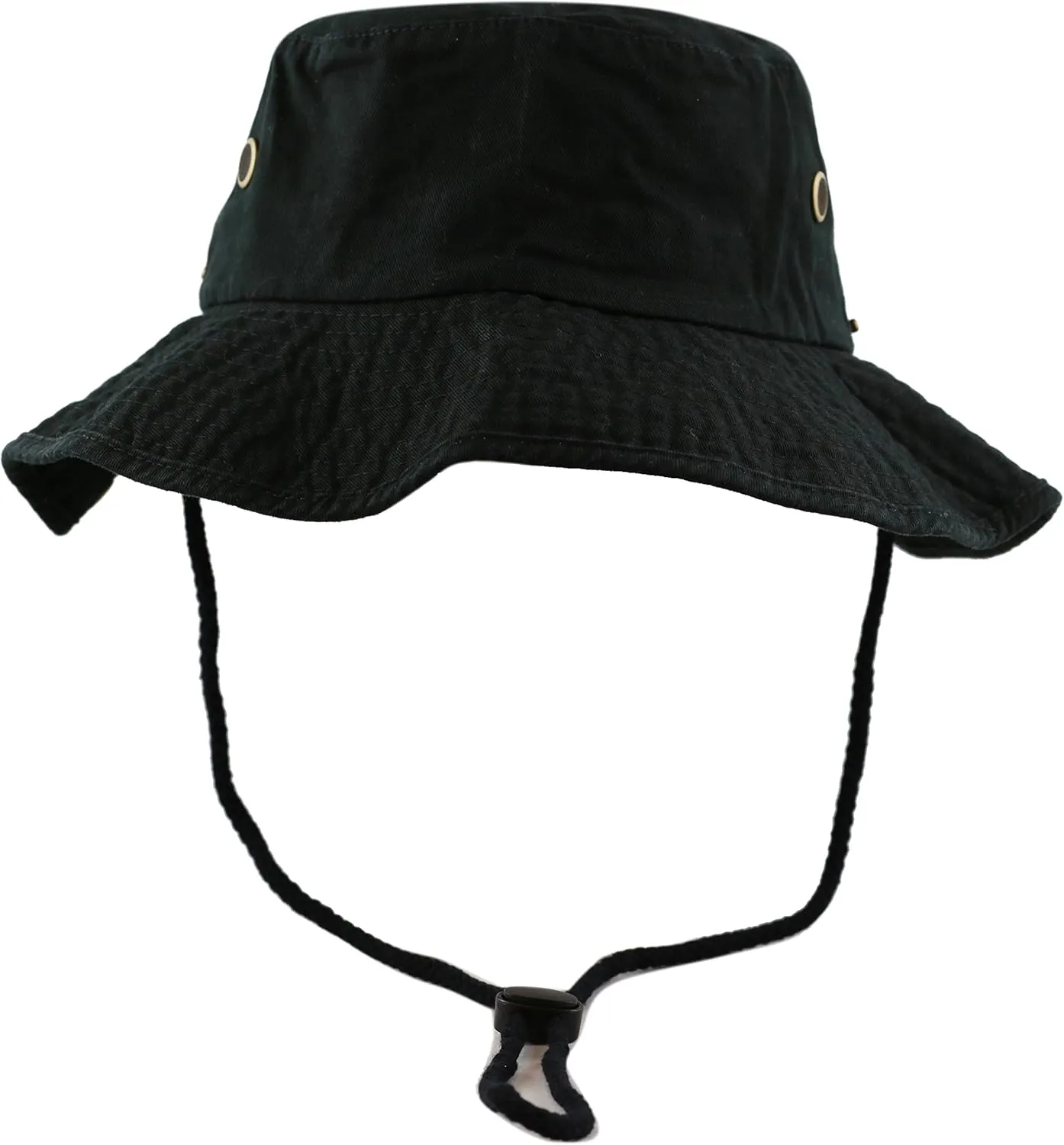 The Hat Depot Cotton Stone-Washed Safari Wide Brim Foldable Double-Sided Sun Boonie Bucket Hat