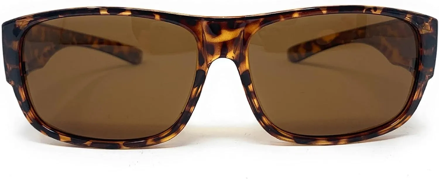 The Mirrored Fit Over Glasses, OTG, Polarized Unisex Wrap-Around Sunglasses for Men and Women