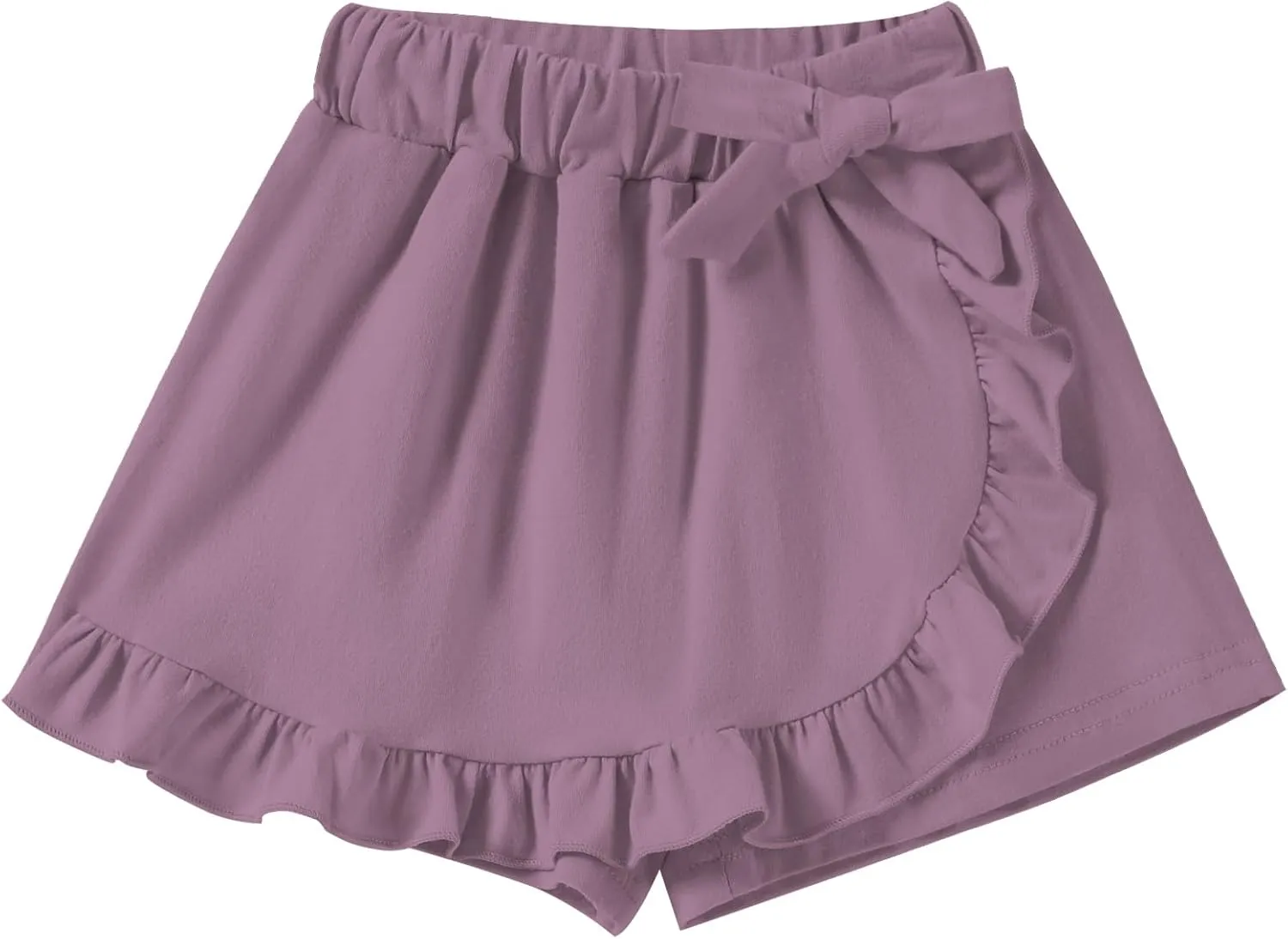 Toddler Baby Girls Skorts Skirt Little Girls Ruffle Flying Skirts Front Hem Solid Casual Stretch Skort for Baby Girls