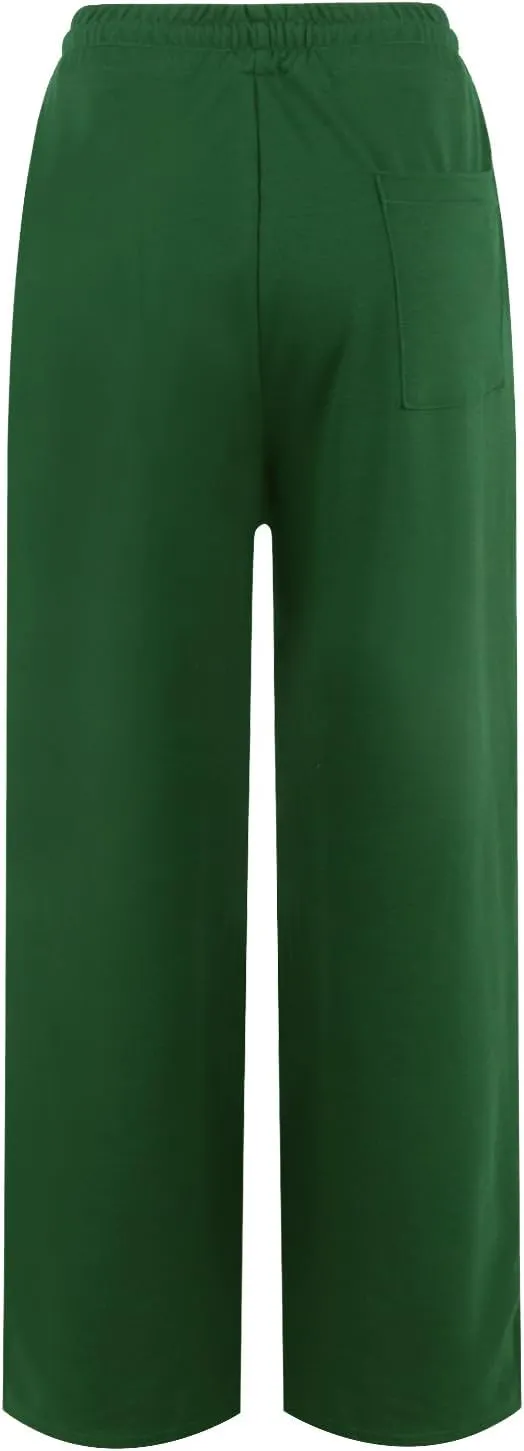 Track Pants for Women Baggy High Waisted Wide Leg Sweatpants Oversized Lightweight Lounge Pants with Pockets