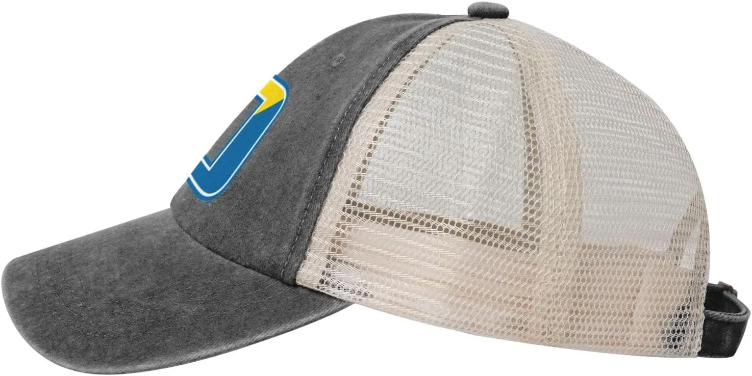 University of Delaware Logo Hat Adjustable Athletic Vintage Washed Distressed Mesh Baseball Cap