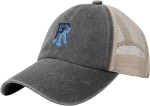 Uri University of Rhode Island Rams Hat Adjustable Athletic Vintage Washed Distressed Mesh Baseball Cap