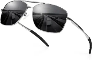 URUMQI Polarized Aviator Sunglasses for Men Women,UV400 Protection Lens, Ultra Lightweight Pilot Sun Glasses for Driving Golf