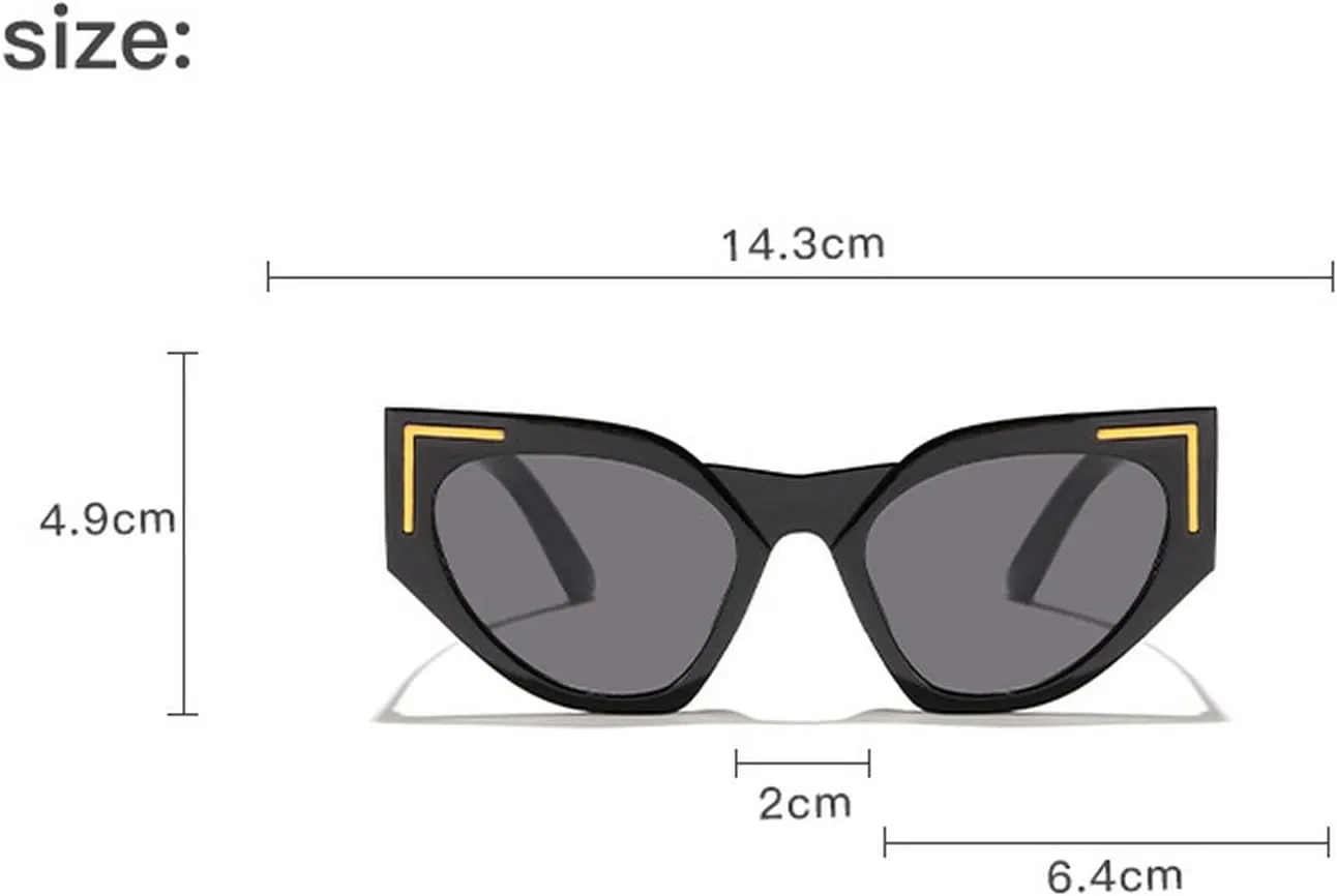 Vintage Cat Eye Sunglasses for Women Fashion Irregular Gradient Eyewear Shades Luxury Ladies Leopard Sun Glasses