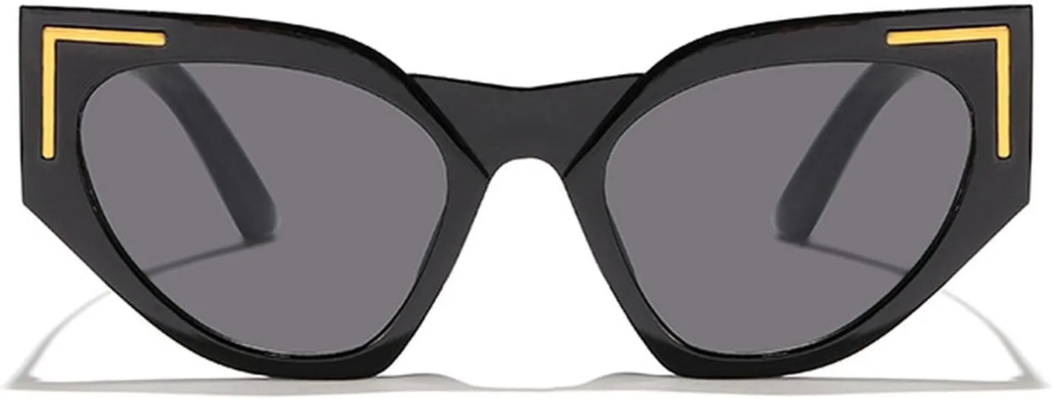 Vintage Cat Eye Sunglasses for Women Fashion Irregular Gradient Eyewear Shades Luxury Ladies Leopard Sun Glasses