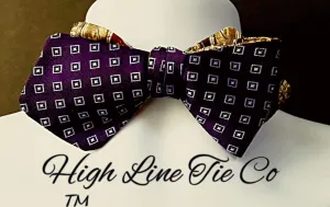 Vintage Reversible Silk Self-Tie Bow Tie