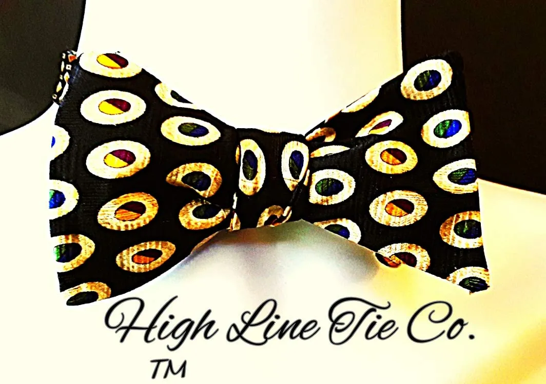 Vintage Reversible Silk Self-Tie Bow Tie