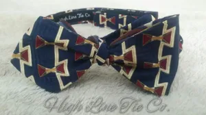 Vintage Reversible100% Silk Self-Tie Bow Tie