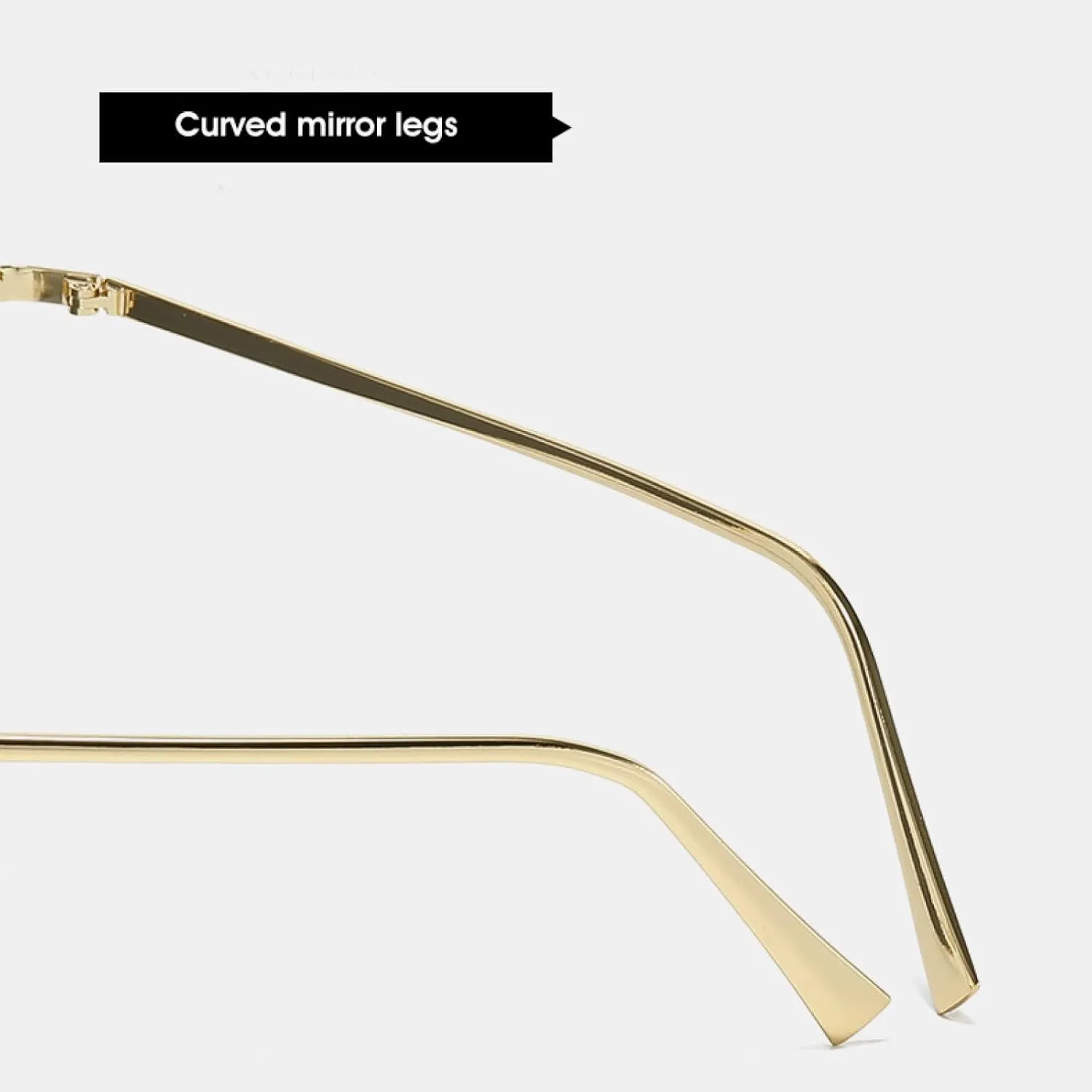 Vintage Rimless Sunglasses for Women Men Luxury Cat Eye Uv400