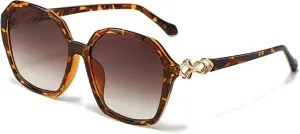 Vintage Sunglasses for Women Transparent Frame Gradient Color Glasses
