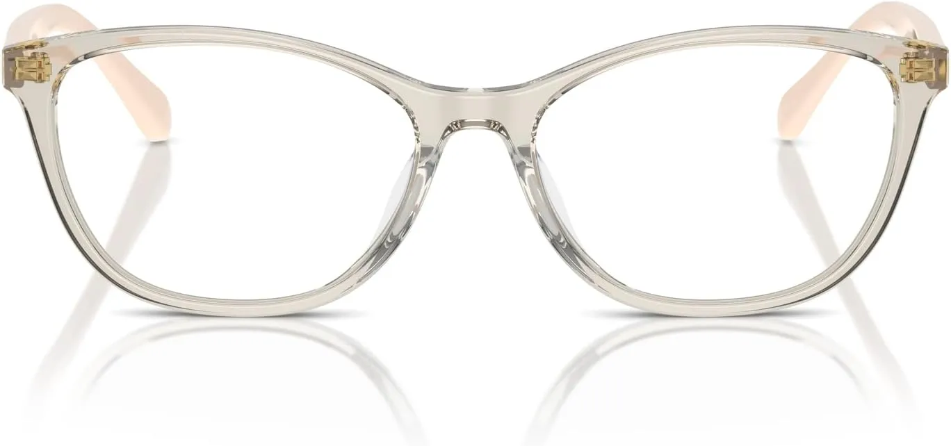 Vogue Eyewear Women's VO5502D Cat Eye Prescription Eyewear Frames, Transparent/Demo Lens, 54 mm