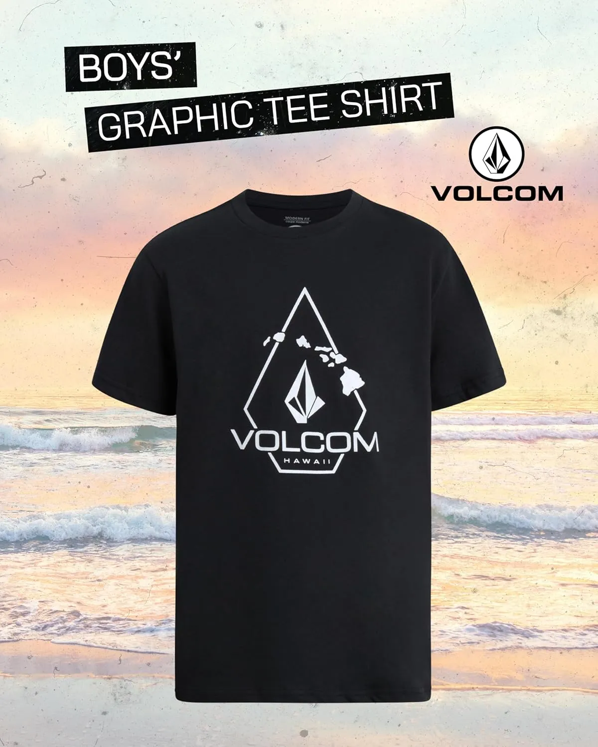 Volcom Boys T Shirt - Cotton Blend Short Sleeve Graphic Tees Casual Graphic T Shirts - Cool Shirts for Boys (Size 8-16)