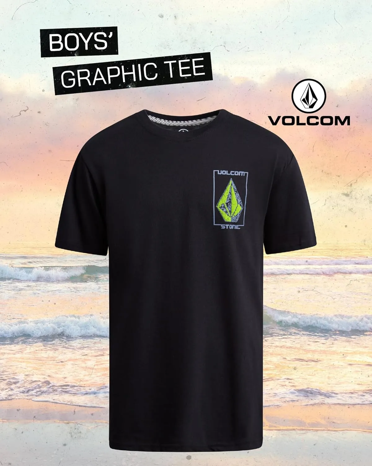Volcom Boys T Shirt - Cotton Blend Short Sleeve Graphic Tees for Boys - Cool Casual Graphic T Shirts (Sizes: 8-16)