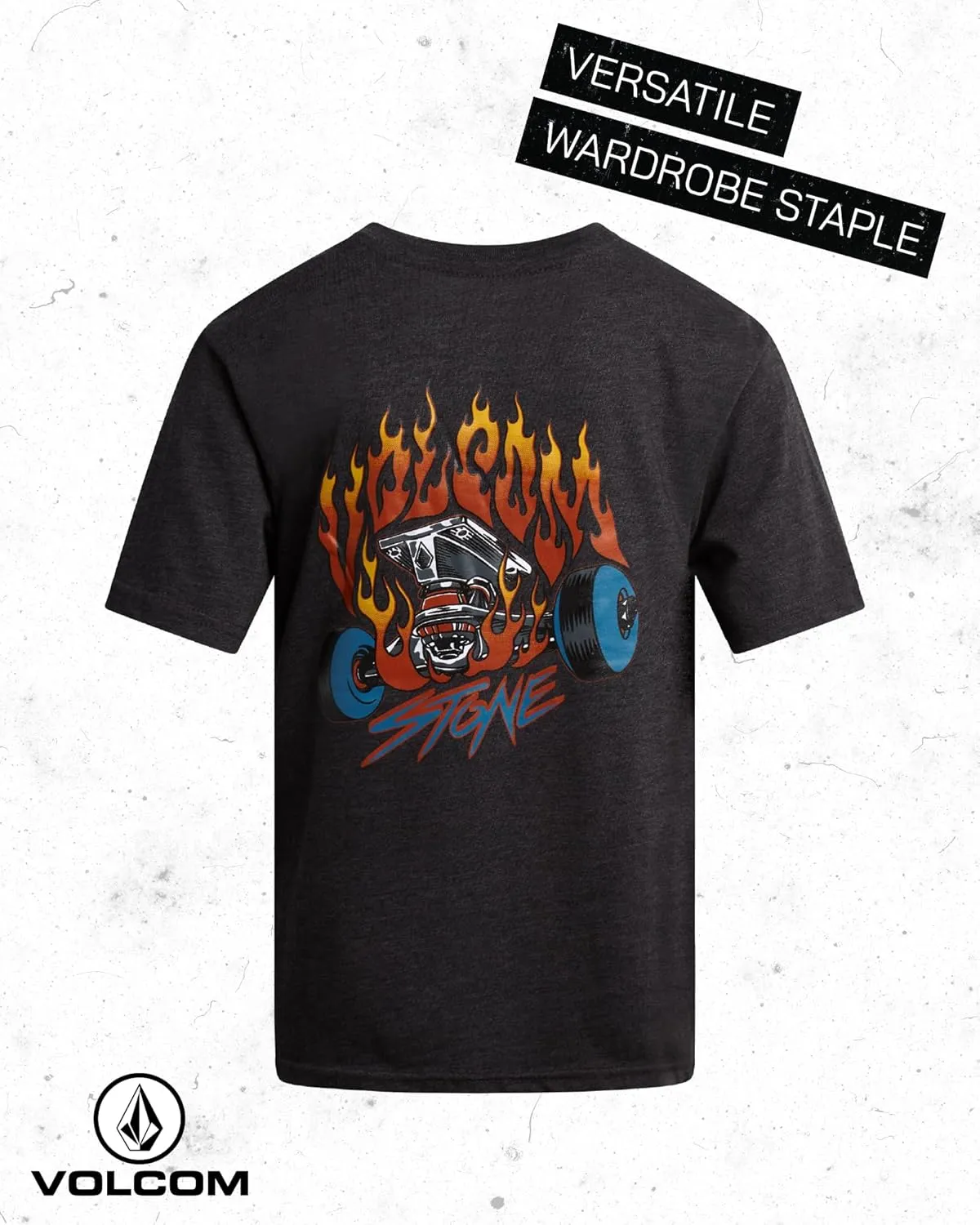 Volcom Boys T Shirt - Cotton Blend Short Sleeve Graphic Tees for Boys - Cool Casual Graphic T Shirts (Sizes: 8-16)